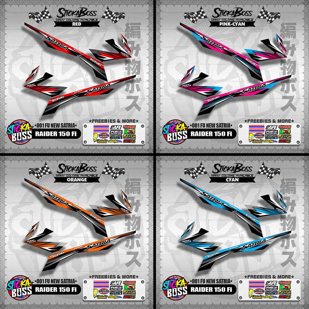 RAIDER 150 Fi DECALS ( 001 FU NEW SATRIA )【WITH FREEBIES】