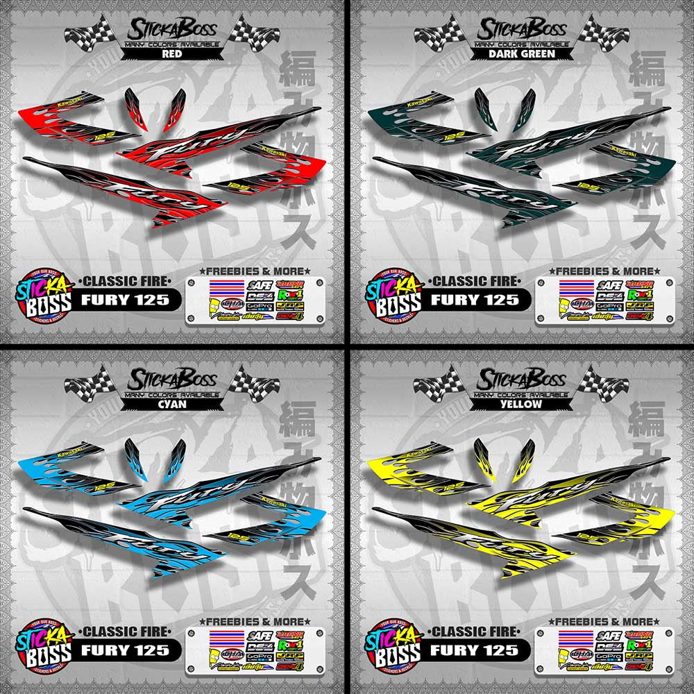 FURY 125 DECALS ( CLASSIC FIRE )【WITH FREEBIES】