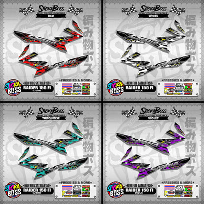 RAIDER 150 FI DECALS ( NEW FIRE SATRIA F150 )【WITH FREEBIES】