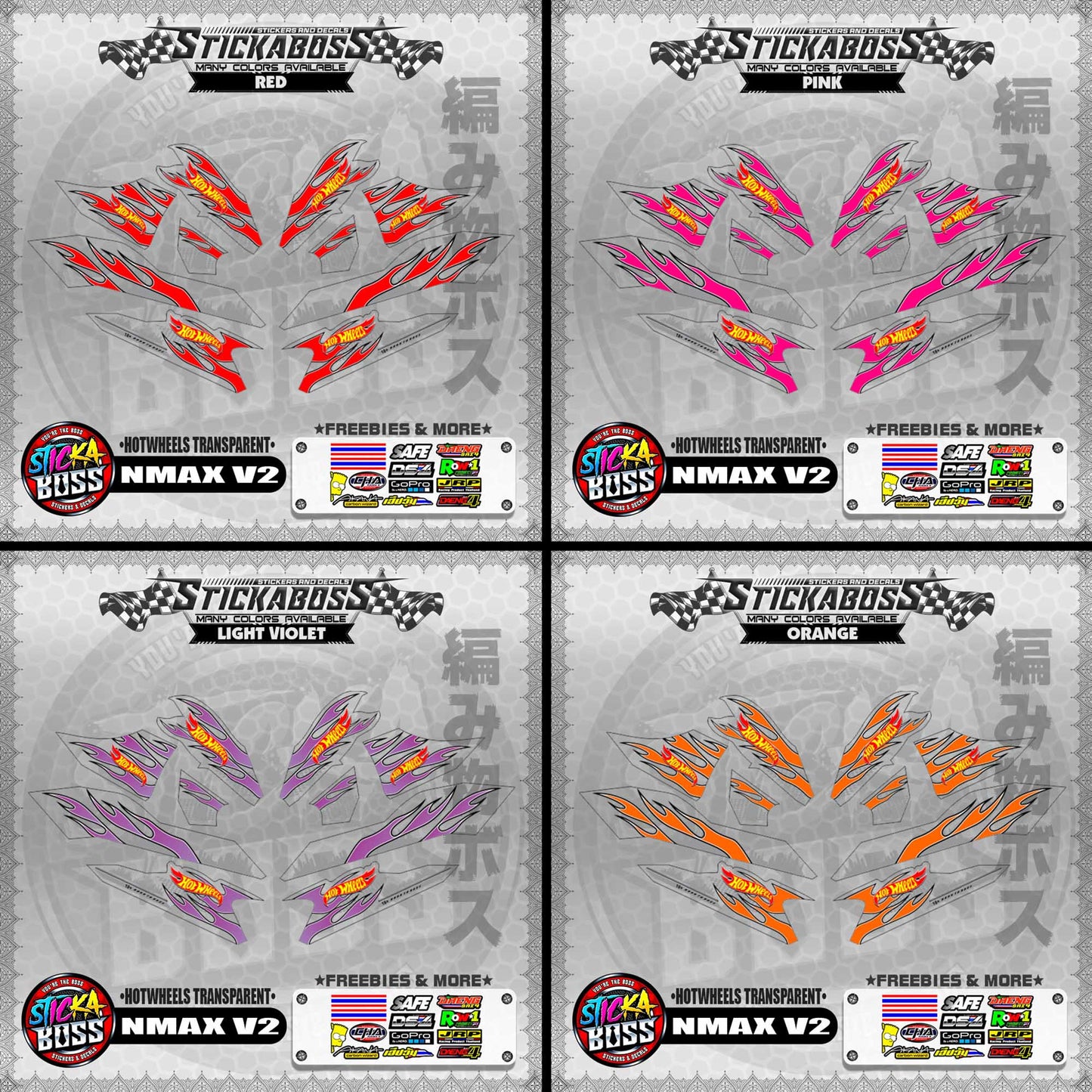 【PREMIUM UV PRINT】TRANSPARENT NMAX V2 DECALS ( NEW HOTWHEELS )【WITH FREEBIES】