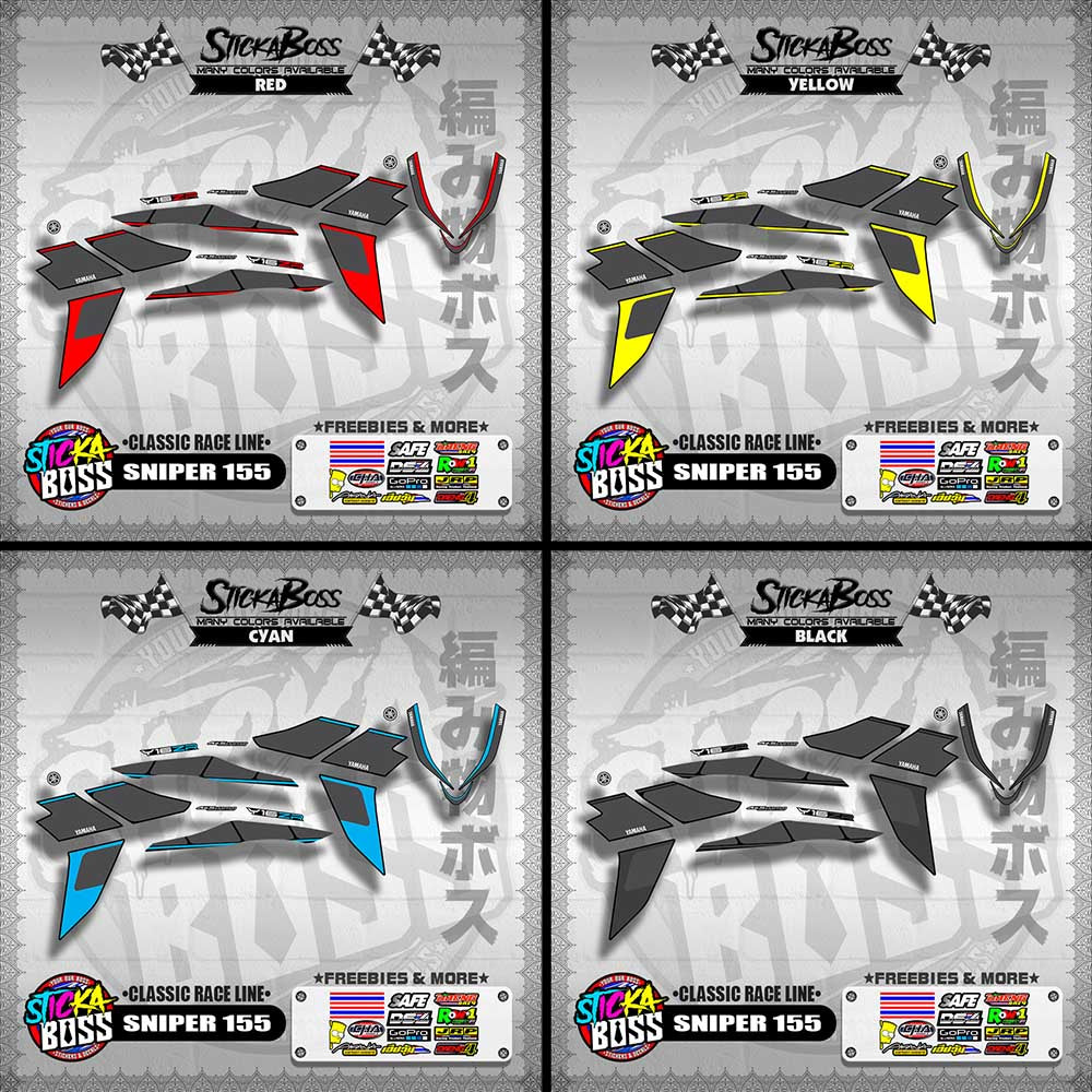 SNIPER 155 DECALS ( CLASSIC RACE LINE )【WITH FREEBIES】