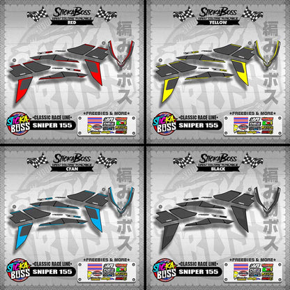 SNIPER 155 DECALS ( CLASSIC RACE LINE )【WITH FREEBIES】