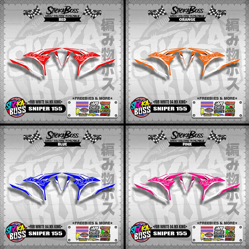 SNIPER 155 DECALS ( FOR WHITE 04 MX KING )【WITH FREEBIES】