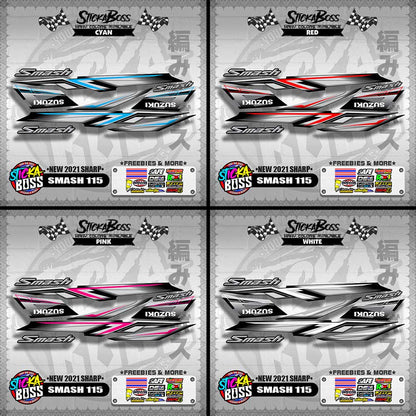 SMASH 115 STOCK DECALS ( NEW 2021 SHARP )【WITH FREEBIES】