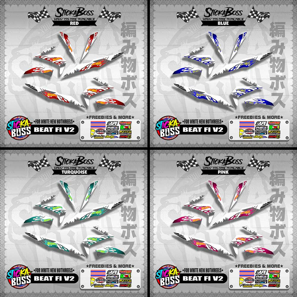 BEAT FI V2 DECALS ( FOR WHITE NEW HOTWHEELS )【WITH FREEBIES】