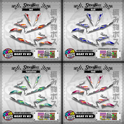 BEAT FI V2 DECALS ( FOR WHITE NEW HOTWHEELS )【WITH FREEBIES】