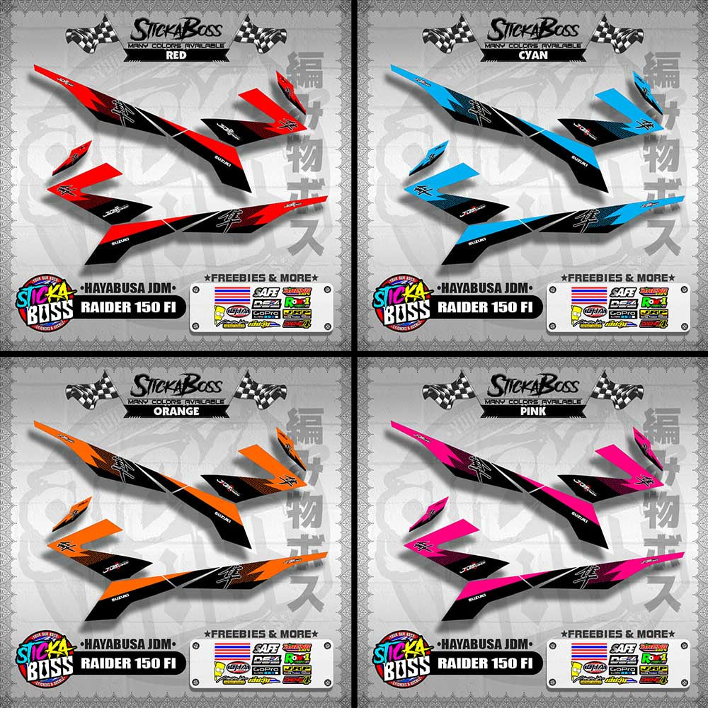 RAIDER 150 FI DECALS ( HAYABUSA JDM )【WITH FREEBIES】