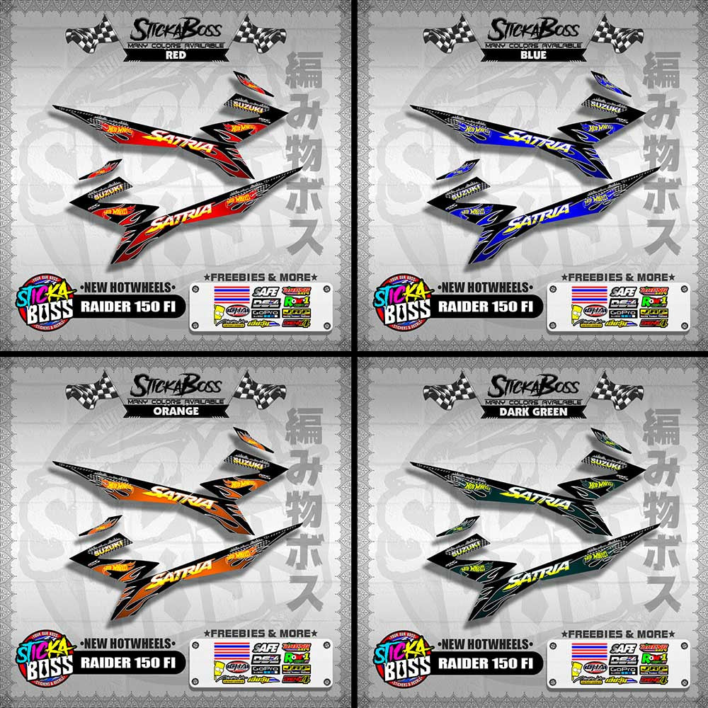 RAIDER 150 FI DECALS ( NEW HOTWHEELS )【WITH FREEBIES】