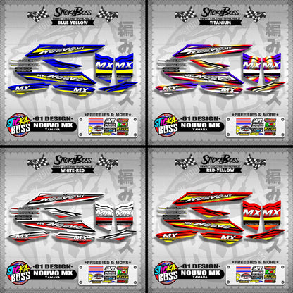 NOUVO MX STOCK DECALS ( 01 DESIGN )【WITH FREEBIES】