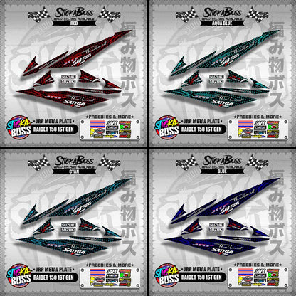 RAIDER 150 1ST GEN DECALS ( JRP METAL PLATE )【WITH FREEBIES】