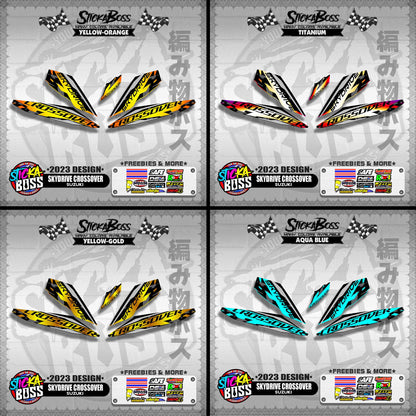 SKYDRIVE CROSSOVER STOCK DECALS ( 2023 DESIGN ) 【WITH FREEBIES】