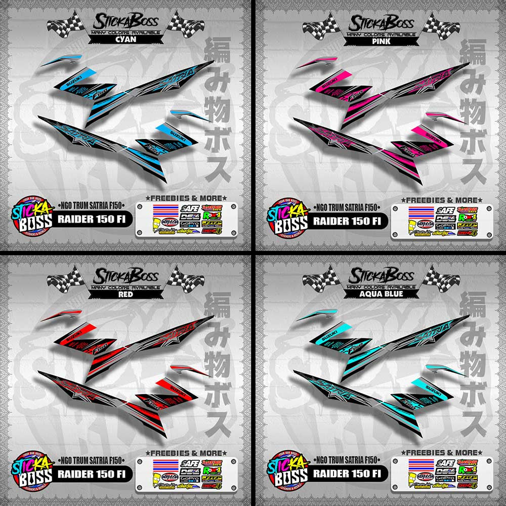 RAIDER 150 FI DECALS ( NGO TRUM SATRIA F150 )【WITH FREEBIES】