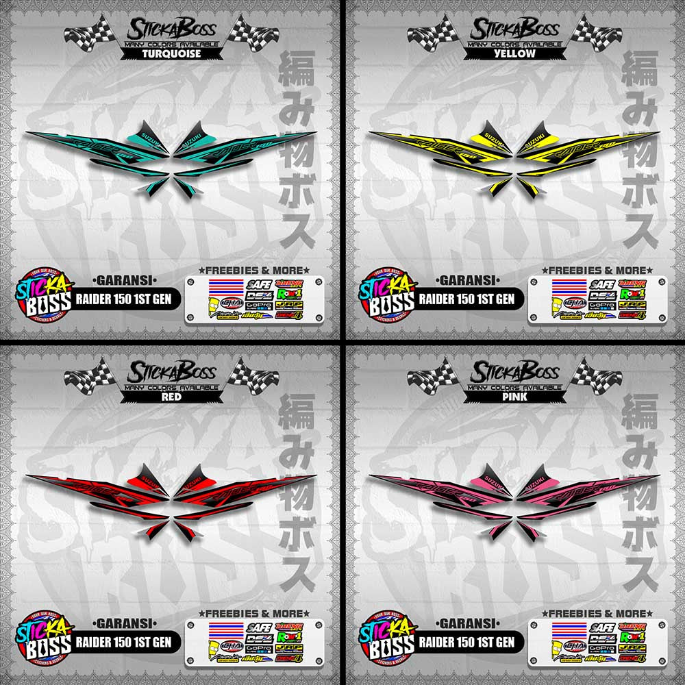 RAIDER 150 1ST GEN DECALS ( GARANSI )【WITH FREEBIES】