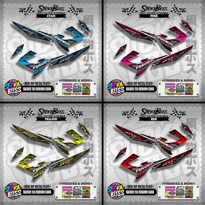 RAIDER 150 REBORN CARB DECALS ( NEW JRP METAL PLATE )【WITH FREEBIES】