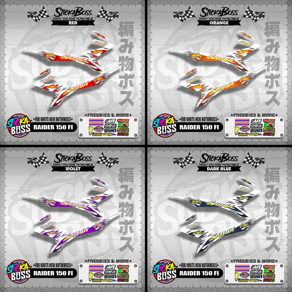 RAIDER 150 FI DECALS ( FOR WHITE NEW HOTWHEELS )【WITH FREEBIES】