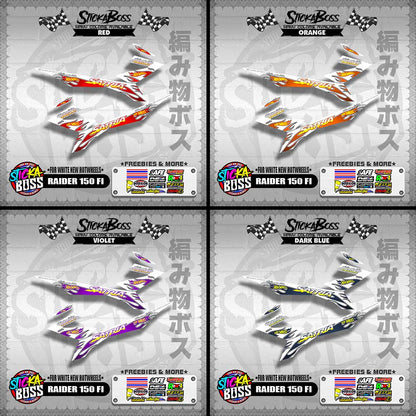 RAIDER 150 FI DECALS ( FOR WHITE NEW HOTWHEELS )【WITH FREEBIES】