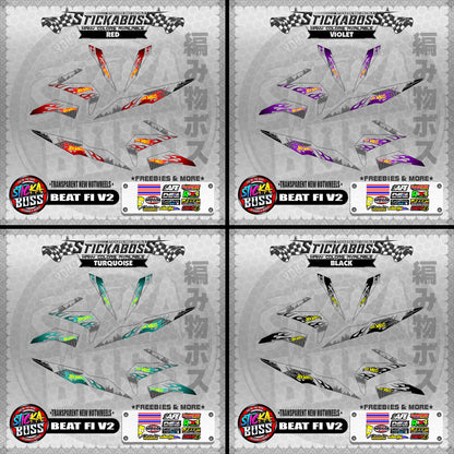 【PREMIUM UV PRINT】TRANSPARENT BEAT FI V2 DECALS ( NEW HOTWHEELS )【WITH FREEBIES】