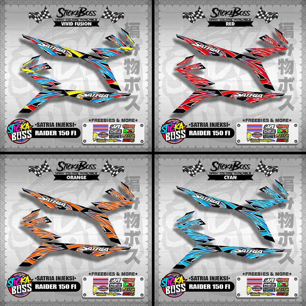 RAIDER 150 Fi DECALS ( SATRIA INJEKSI )【WITH FREEBIES】