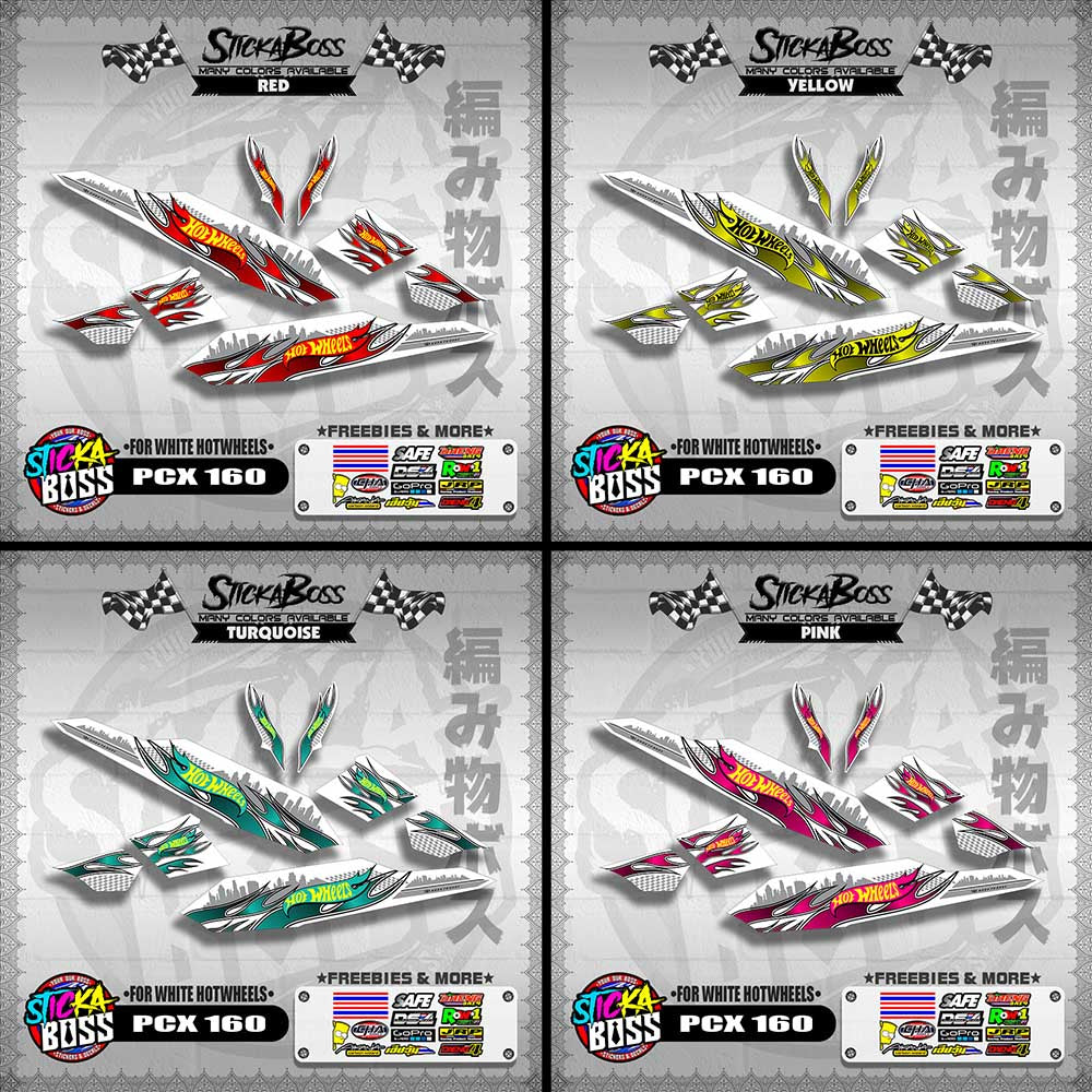 PCX 160 DECALS ( FOR WHITE HOTWHEELS )【WITH FREEBIES】