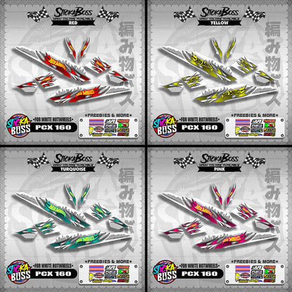 PCX 160 DECALS ( FOR WHITE HOTWHEELS )【WITH FREEBIES】