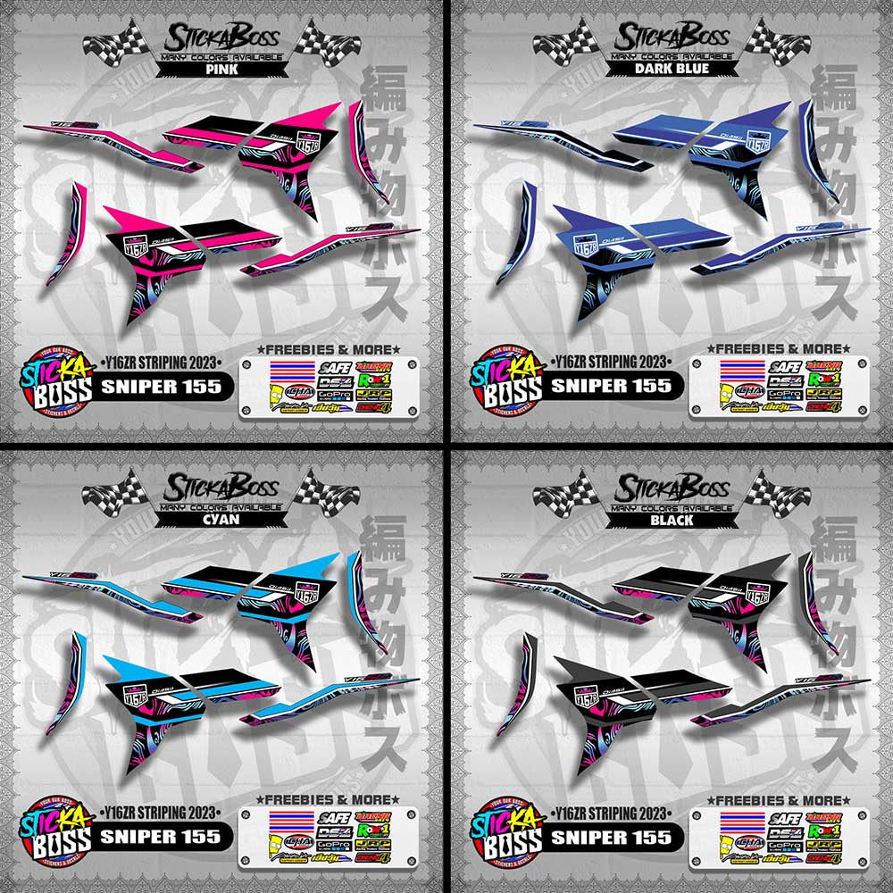 SNIPER 155 DECALS ( Y16ZR STRIPING 2023 )【WITH FREEBIES】