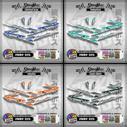 FURY 125 DECALS ( FOR WHITE CLASSIC STRIPING )【WITH FREEBIES】