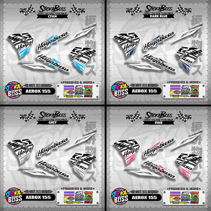 AEROX 155 DECALS ( FOR WHITE 2023 HAYABUSA )【WITH FREEBIES】