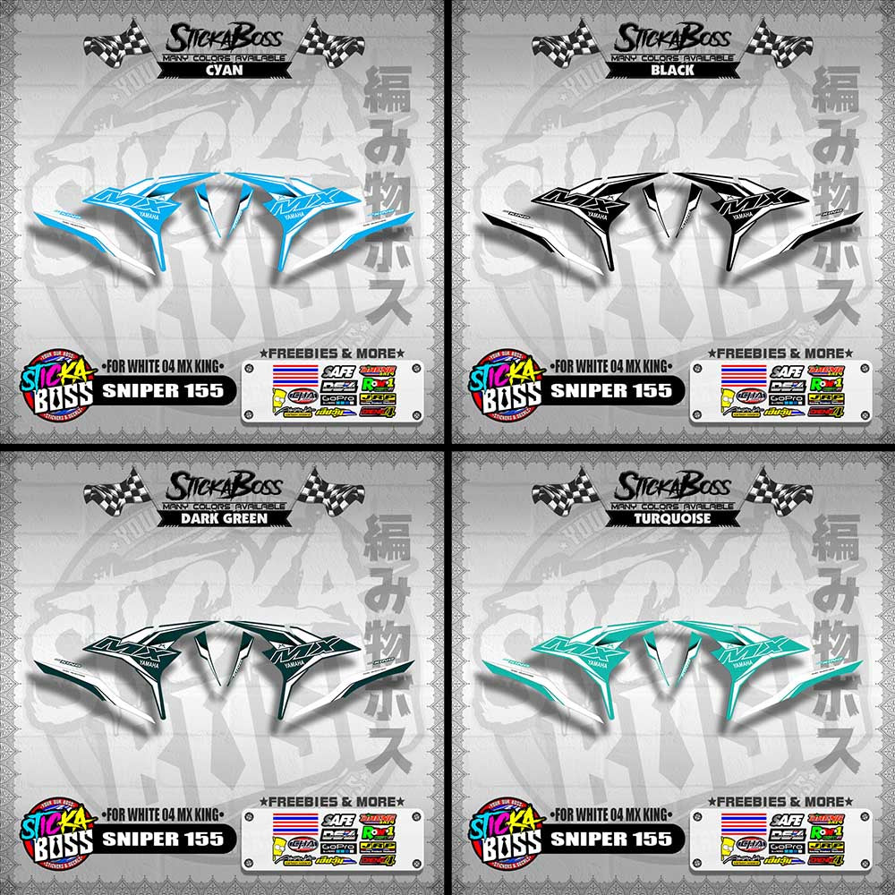 SNIPER 155 DECALS ( FOR WHITE 04 MX KING )【WITH FREEBIES】