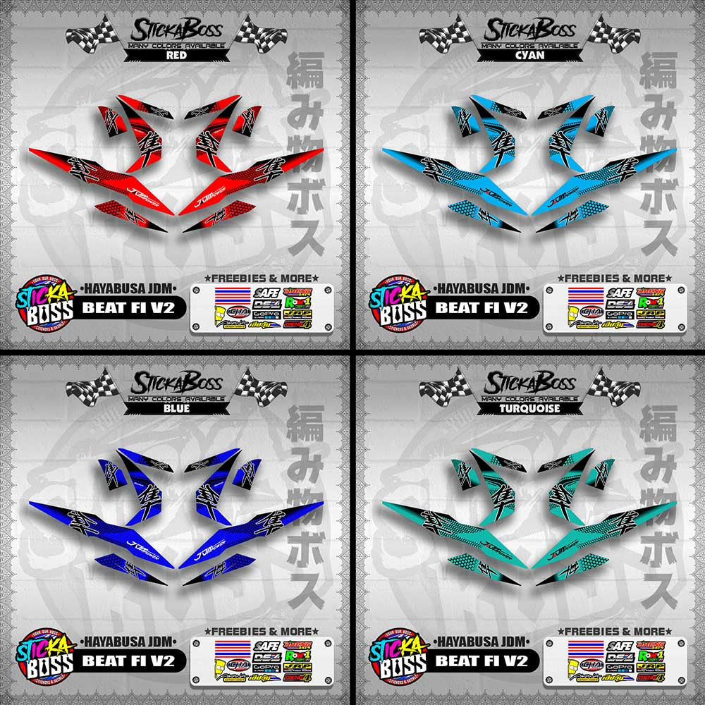 BEAT FI V2 DECALS ( HAYABUSA JDM )【WITH FREEBIES】