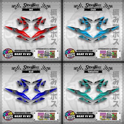 BEAT FI V2 DECALS ( HAYABUSA JDM )【WITH FREEBIES】