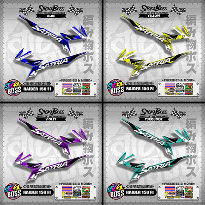 RAIDER 150 FI DECALS ( 2290 FUFI SATRIA CUSTOM )【WITH FREEBIES】