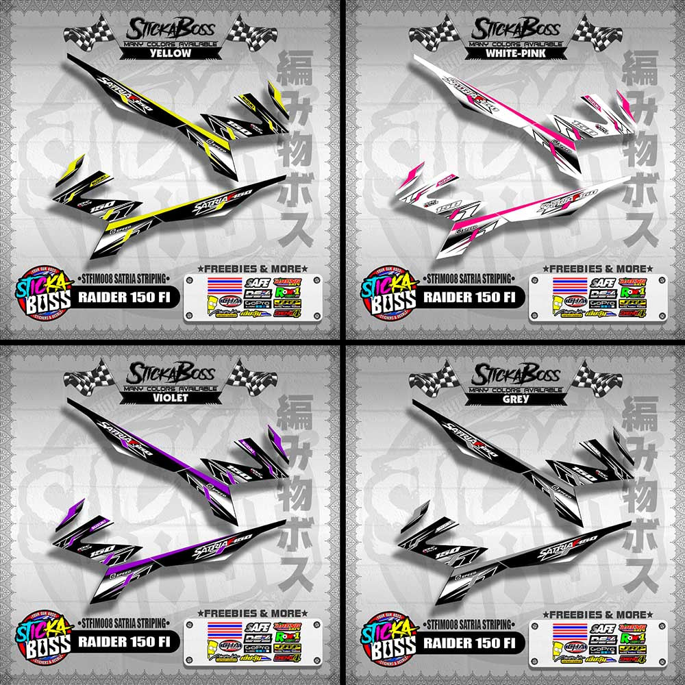 RAIDER 150 FI DECALS ( STFIM008 SATRIA STRIPING )【WITH FREEBIES】