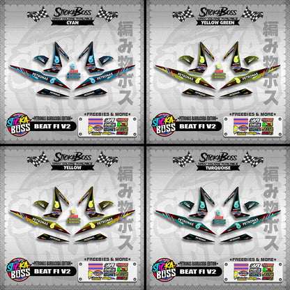 BEAT FI V2 DECALS ( PETRONAS BARRACUDA EDITION )【WITH FREEBIES】