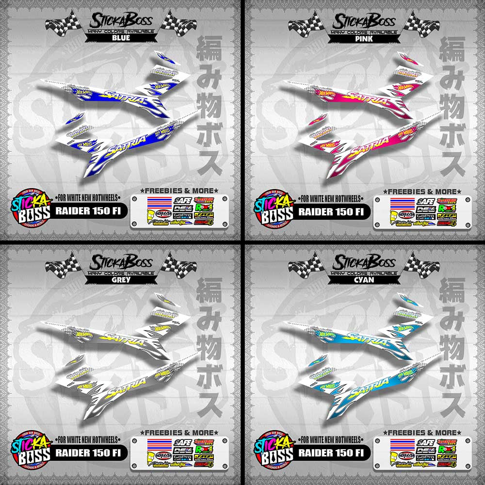 RAIDER 150 FI DECALS ( FOR WHITE NEW HOTWHEELS )【WITH FREEBIES】