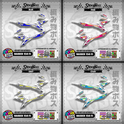 RAIDER 150 FI DECALS ( FOR WHITE NEW HOTWHEELS )【WITH FREEBIES】