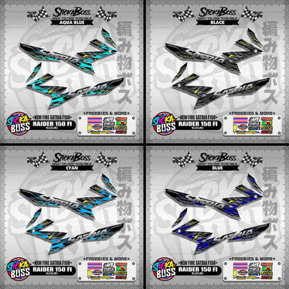 RAIDER 150 FI DECALS ( NEW FIRE SATRIA F150 )【WITH FREEBIES】