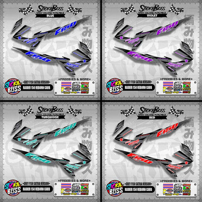 RAIDER 150 REBORN CARB DECALS ( GREY F150 SATRIA VERSION )【WITH FREEBIES】