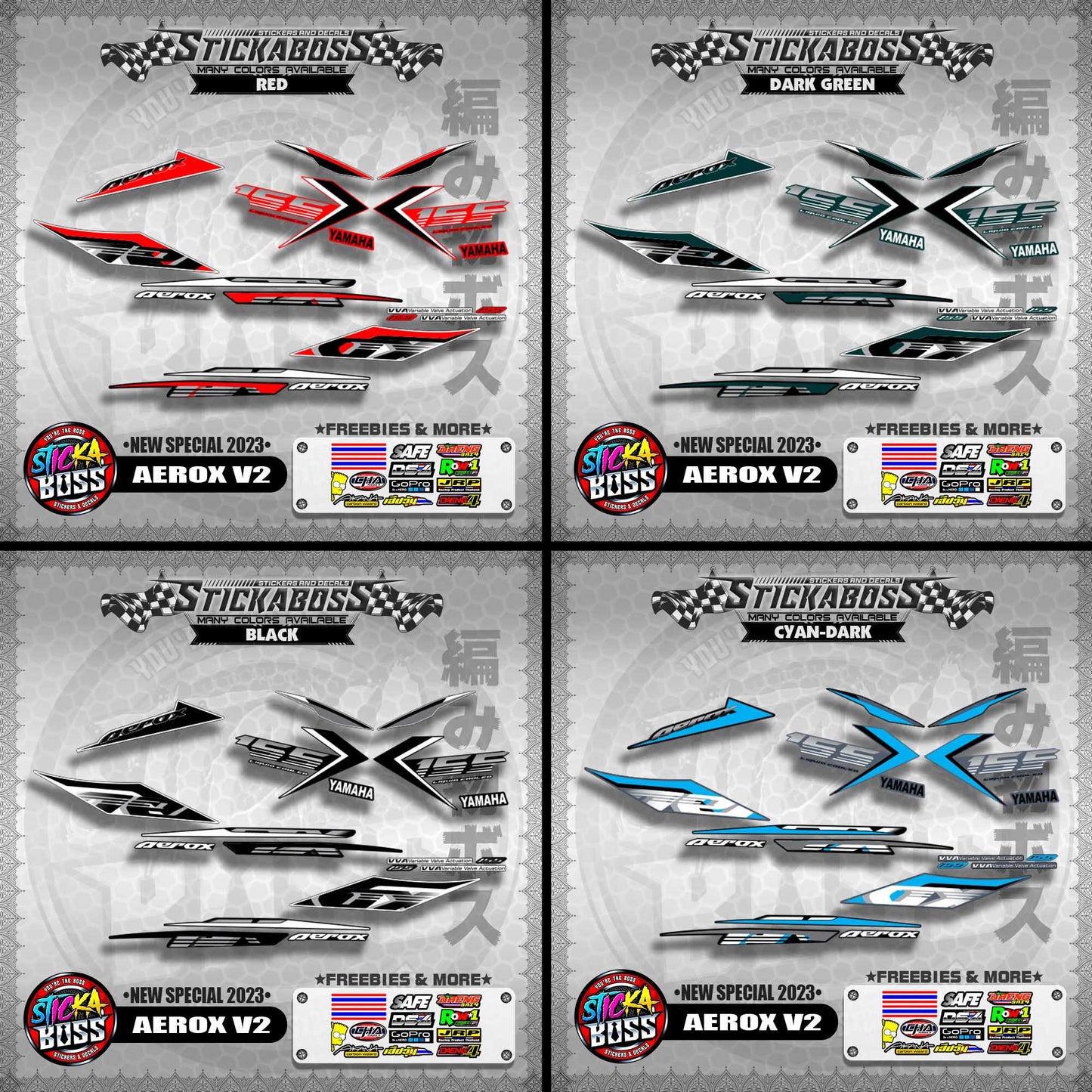 AEROX V2 DECALS ( NEW SPECIAL 2023 )【WITH FREEBIES】