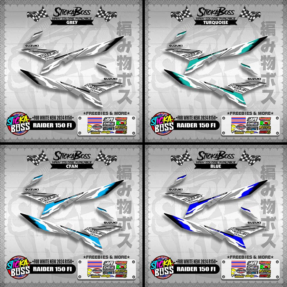 RAIDER 150 FI DECALS ( FOR WHITE NEW 2024 R150 )【WITH FREEBIES】