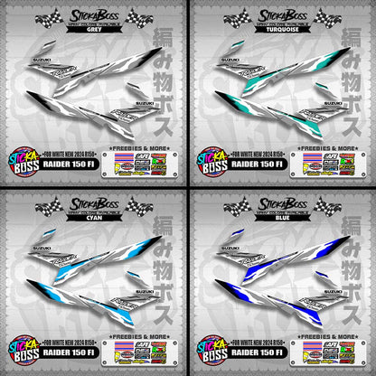 RAIDER 150 FI DECALS ( FOR WHITE NEW 2024 R150 )【WITH FREEBIES】