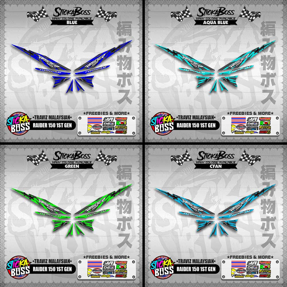 RAIDER 150 1ST GEN DECALS ( TRAVIZ MALAYSIAN )【WITH FREEBIES】