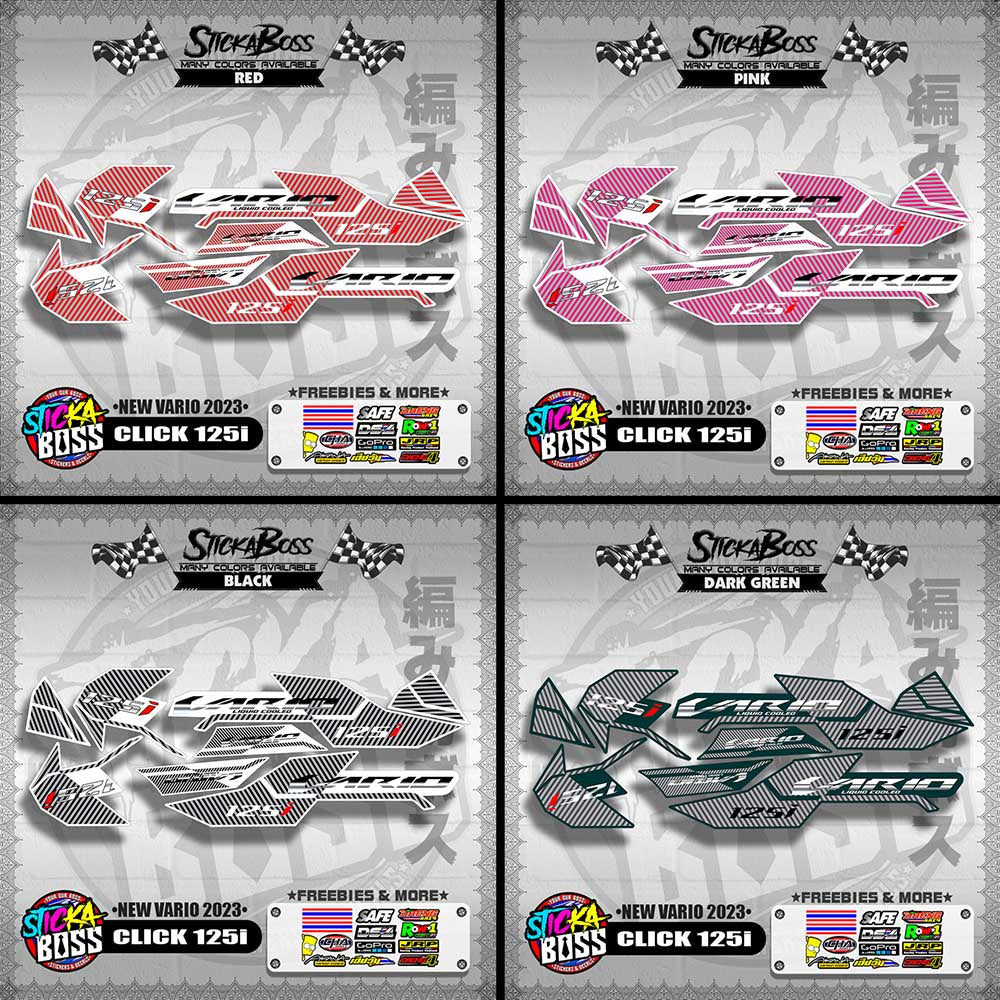 CLICK 125i STOCK DECALS ( NEW VARIO 2023 )【WITH FREEBIES】