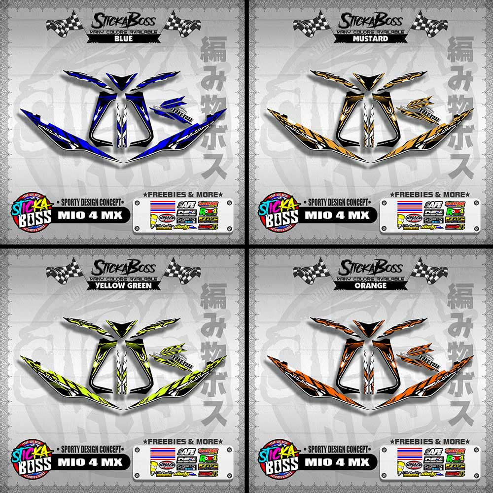 MIO 4 MX DECALS ( SPORTY DESIGN CONCEPT )【WITH FREEBIES】