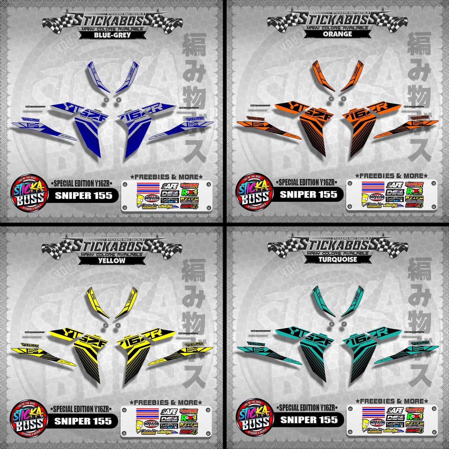 SNIPER 155 MALAYSIAN DECALS ( SPECIAL EDITION Y16ZR )【WITH FREEBIES】 MALAYSIA CONCEPT