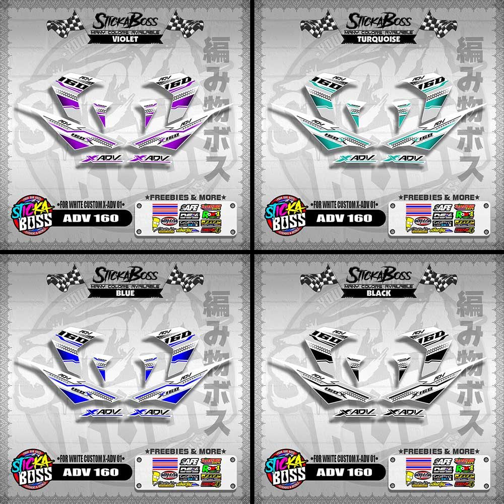 ADV 160 DECALS ( FOR WHITE CUSTOM X-ADV 01 )【WITH FREEBIES】