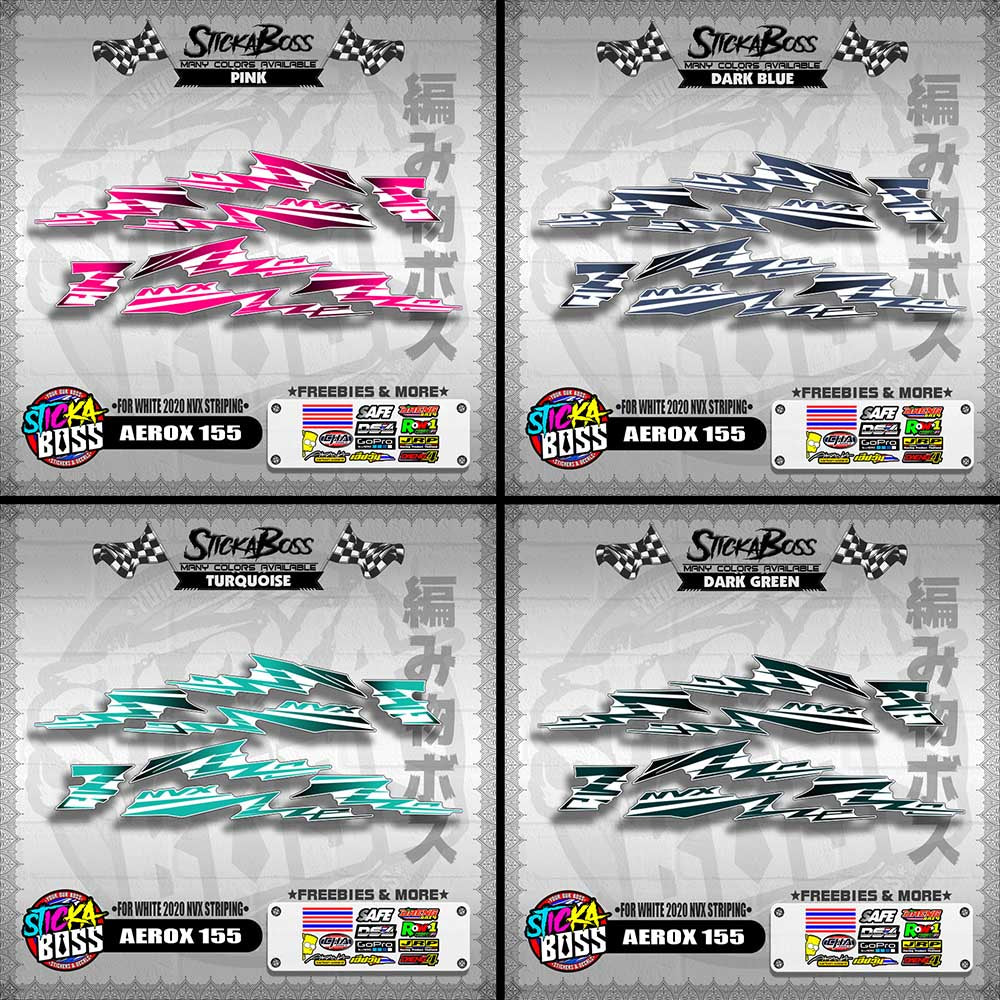 AEROX 155 DECALS ( FOR WHITE 2020 NVX STRIPING )【WITH FREEBIES】