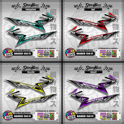 RAIDER 150 Fi DECALS ( SATRIA SPIKE MODEL NTN 2024 ) [ PREMIUM GLOSSY LAMINATED ]【WITH FREEBIES】