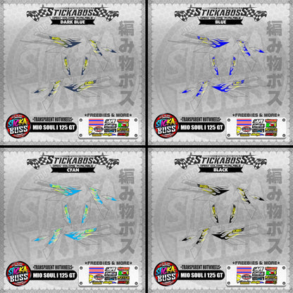 【PREMIUM UV PRINT】TRANSPARENT MIO SOUL I 125 GT DECALS ( TRANSPARENT HOTWHEELS )【WITH FREEBIES】