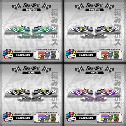 X4 DECALS ( FOR WHITE HOTWHEELS )【WITH FREEBIES】