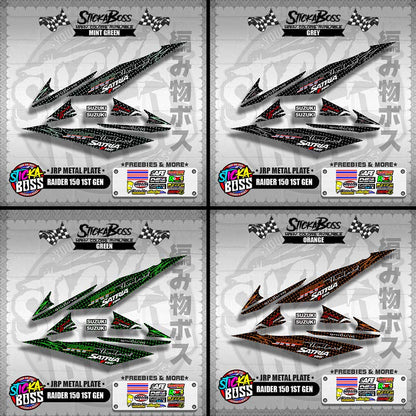 RAIDER 150 1ST GEN DECALS ( JRP METAL PLATE )【WITH FREEBIES】